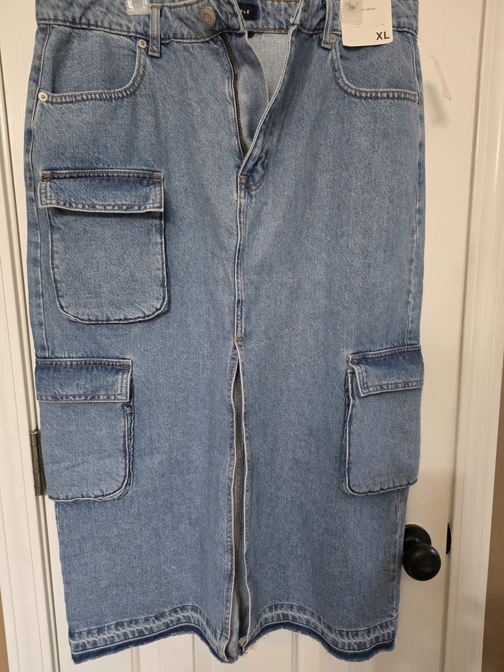 Aeropostale Light Blue Denim CARGO Skirt with Pocket Detail